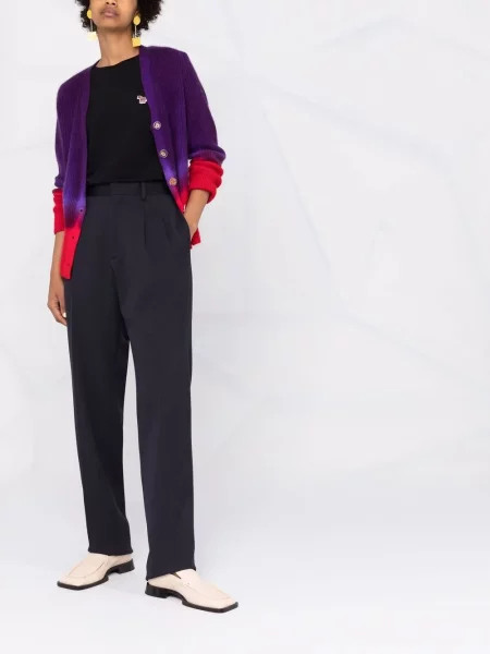 Siuvinėtas marškinėliai Ps Paul Smith su zebro raštu juoda