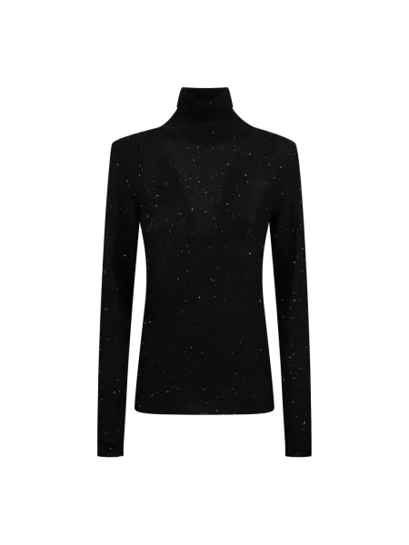 Golf golf Fabiana Filippi wełniany z długim rękawem czarny