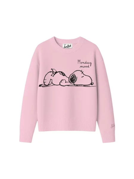 Sweter Mc2 Saint Barth wełniany różowy