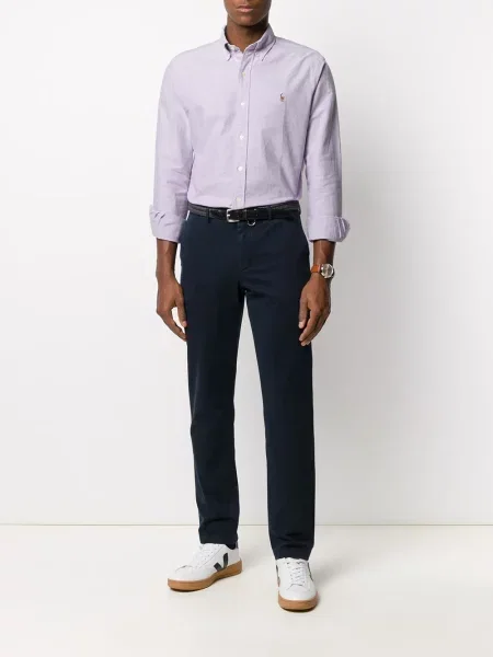 Košile Polo Ralph Lauren s výšivkou fialová