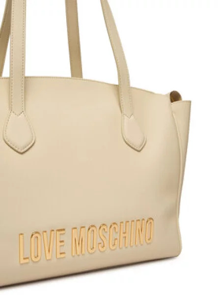 Rankinė LOVE MOSCHINO Balta smėlinė