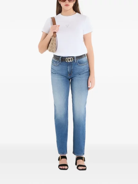 Stras tricou Guess alb