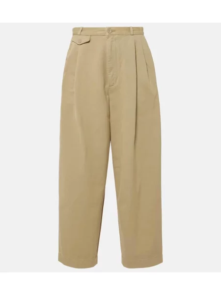 Szerokie сhinosy Agolde z twillu zielone