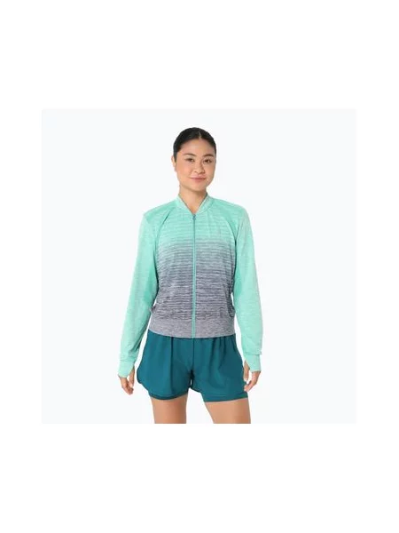 Безшовна бігова куртка ASICS Nagino Run aurora green/blue expanse синя