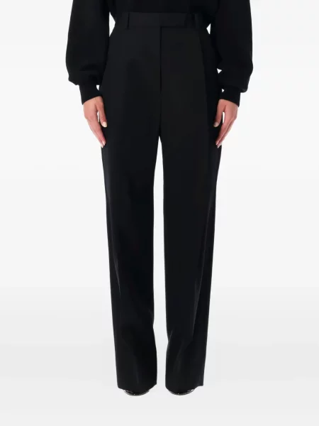Pantaloni Tom Ford de lână plisate negru