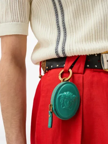 Portofel Versace din piele verde