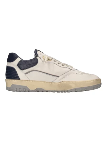 Sneakersy 4b12 skórzane beżowe