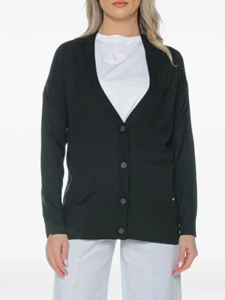 Cardigan Armani Exchange cu decolteu în V negru