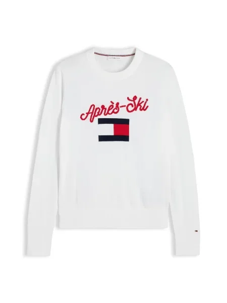 TOMMY HILFIGER Pulover albastru marin / roșu alb