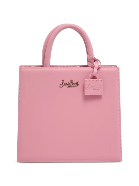 Geantă shopper Mc2 Saint Barth cu autograf roz