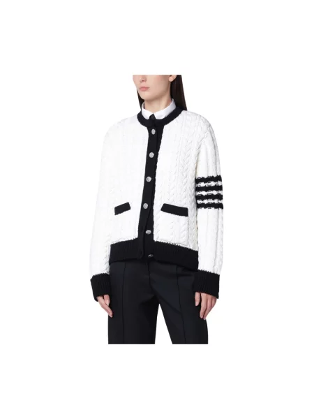 Kardigan Thom Browne wełniany biały