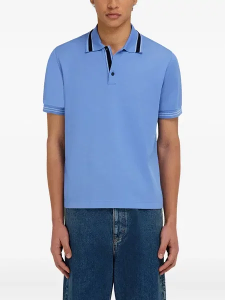Trumpas polo marškinėliai Ferragamo mėlyna