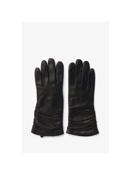 Кожаные перчатки Estro черные