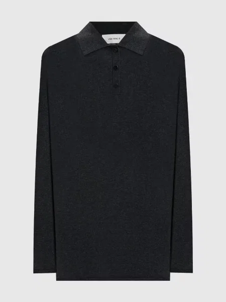 Поло Caisa з кашеміром Lisa Yang сіре