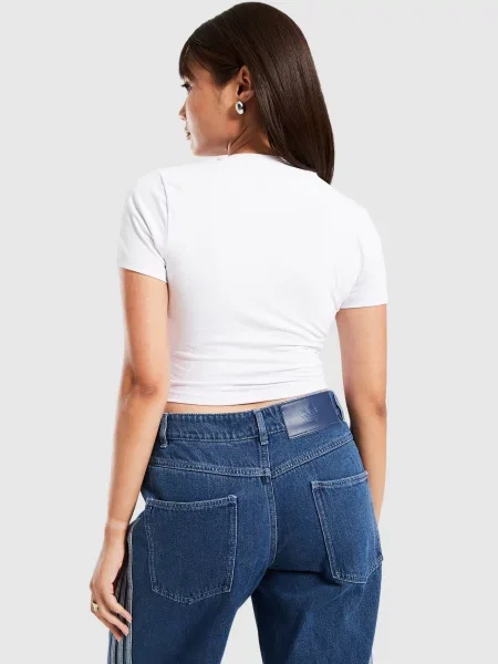 Supply&demand T-Shirt Slim Sutton biała