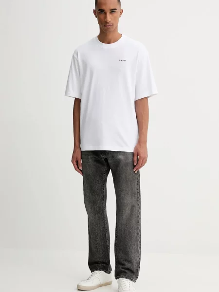 G-Star t-shirt gładki biały