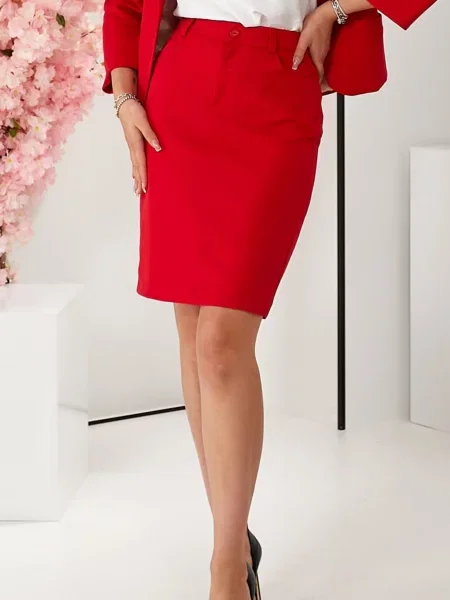 Спідниця міні LadyLike бавовна/поліестер червоний