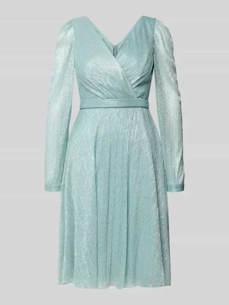 Sukienka o kroju regular fit w stylu kopertowym Troyden Collection