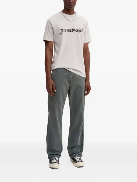 Blugi drepți Levi's® zdrențuiți negru