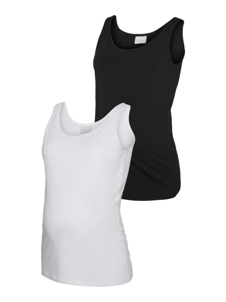 MAMALICIOUS Top Kerrie crna bijela