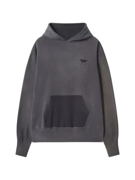 Hanorac cu glugă Maison Kitsune cu imagine gri