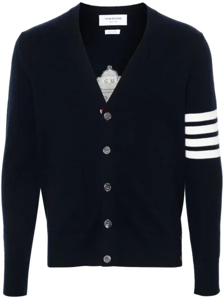 Cardigan Thom Browne de lână albastru