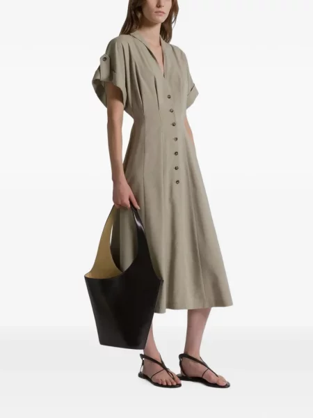 Scurt rochie midi Alberta Ferretti verde