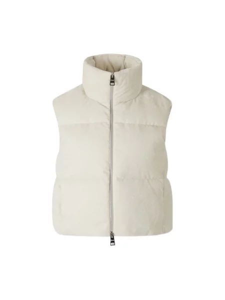 Aksamitna kamizelka puchowa Herno beżowa