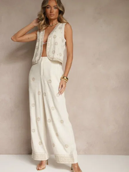 Pantaloni Wilirna bej