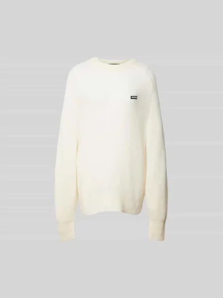 Sweter o kroju oversized z dodatkiem wełny Rotate beżowy