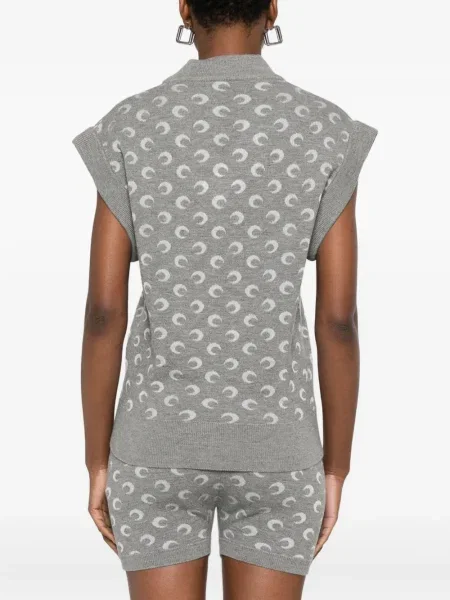 Vestă Marine Serre din jacard gri