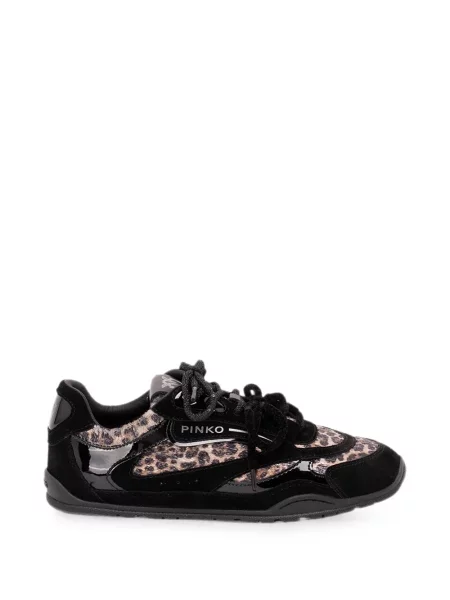 Sneakerși Pinko cu imagine cu model leopard negru