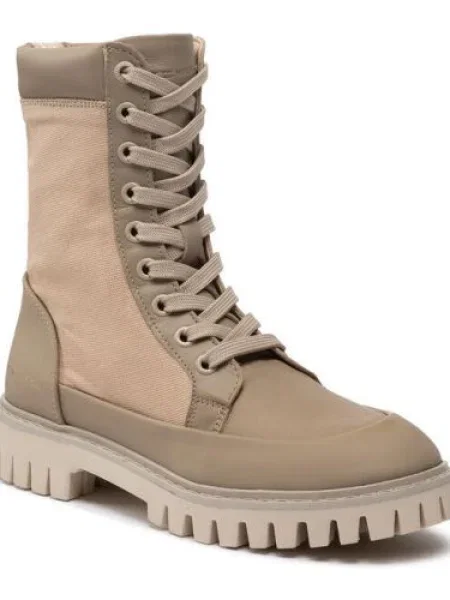 Tommy Hilfiger Botine cu adaos de piele bej