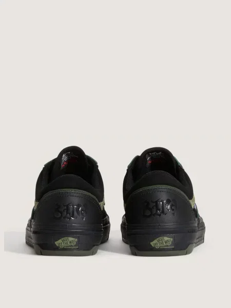 Кожаные кеды Vans черные