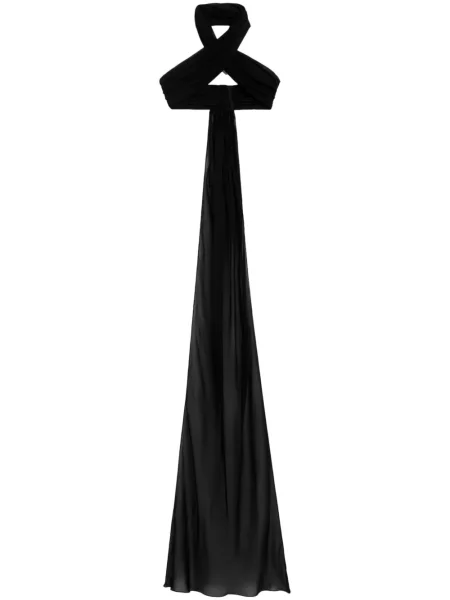 Cropp top Ami Paris de mătase cu gât halter negru