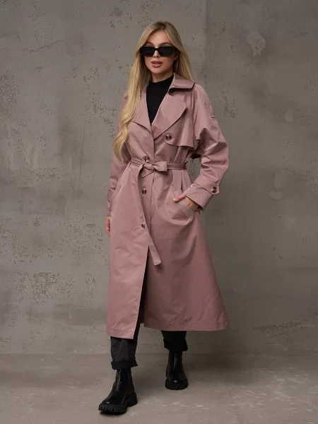 Тренч ISSA Plus бежевий
