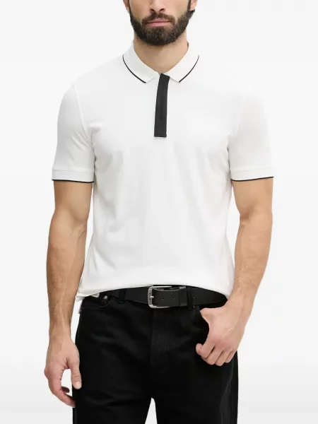 Pólóing Armani Exchange autogrammal fehér