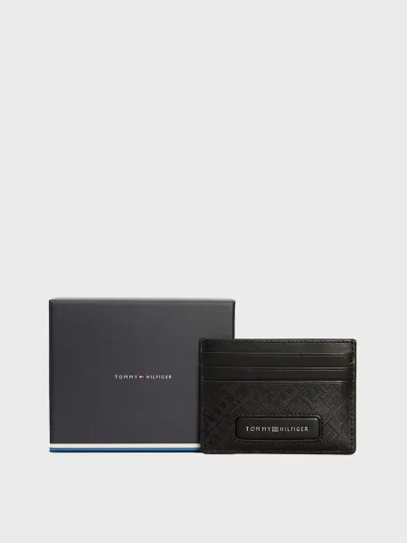 Шкіряний гаманець Tommy Hilfiger чорний