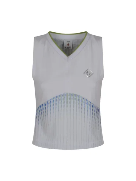 Top sportowy Casablanca z nadrukiem do tenisa biały