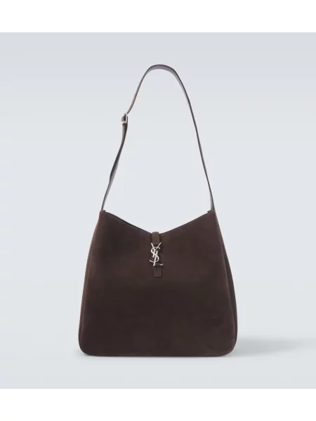 Geantă Saint Laurent din piele de căprioară maro