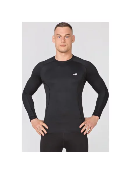 Koszulka termoaktywna z długim rękawem fitness Rough Radical Fury LS czarna
