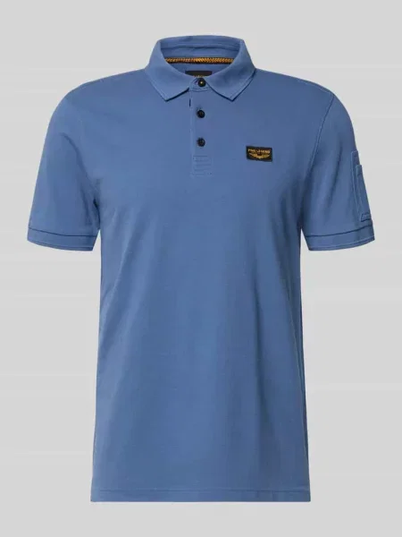 Koszulka polo o kroju slim fit z naszywką z logo Pme Legend niebieskie