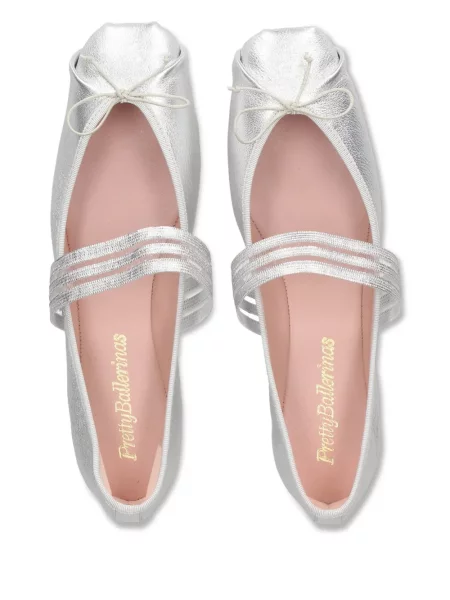 Δερμάτινος μπαλαρίνες Pretty Ballerinas ασημί