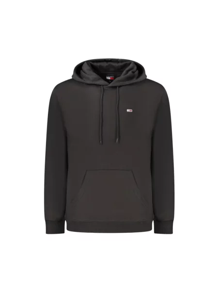 Bluza z kapturem Tommy Hilfiger z kapturem z długim rękawem czarna