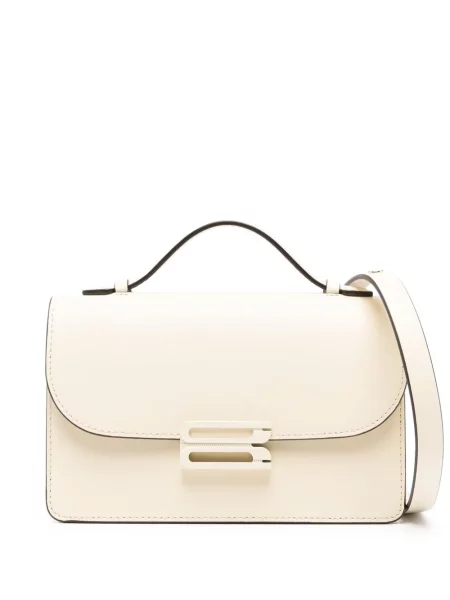 Geanta de piele Victoria Beckham din piele alb