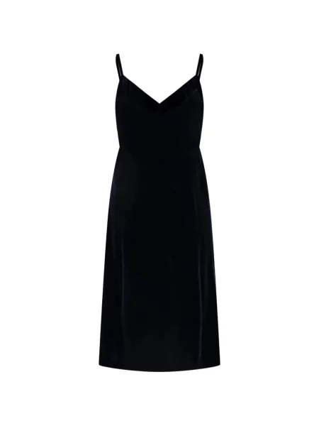 Rochie midi Aspesi de catifea cu bretele albastru