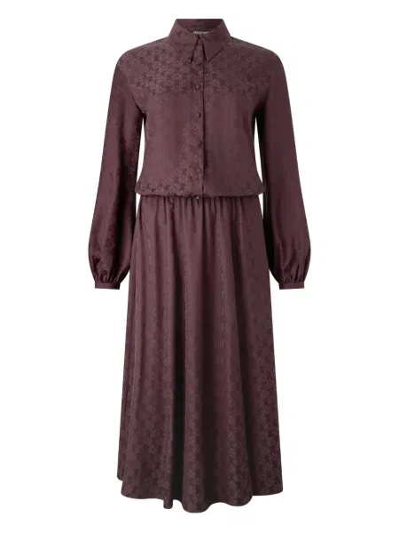 Rochie tip cămașă Roberto Cavalli de mătase de costum violet