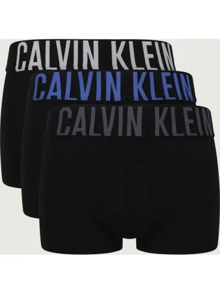 Boxeralsók Calvin Klein Trunk 3 pár black bodies/turbulence/white/iridescent. Méret: M fekete