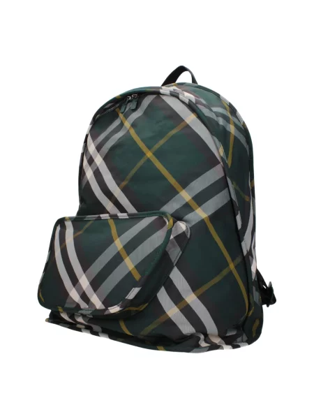 Lniana torba Burberry zielona