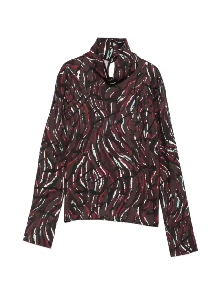 Top Proenza Schouler White Label cu imagine cu imprimeu abstract alb